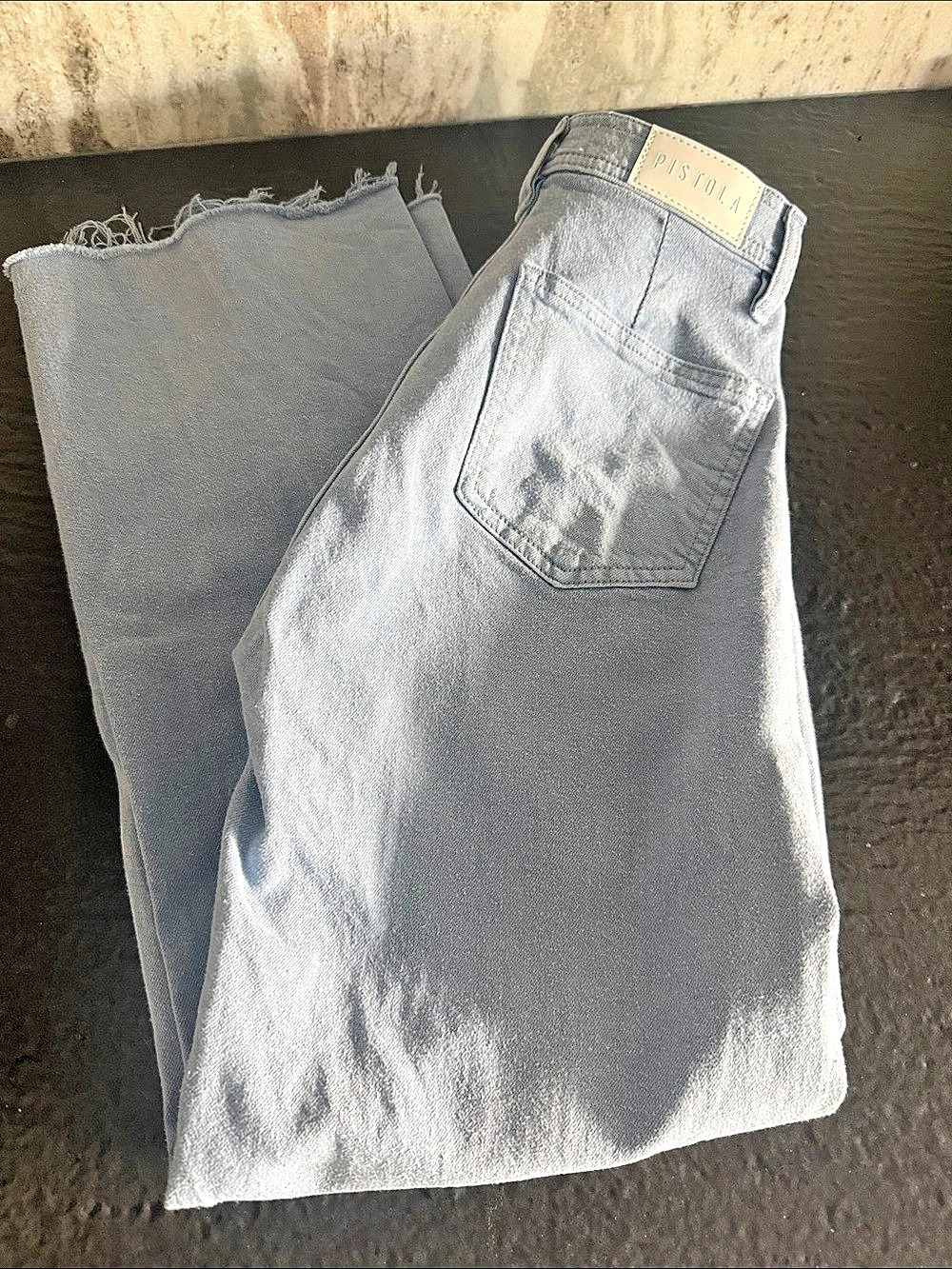 Pistola Penny Crop High Rise Wide Leg light blue Jeans Waist 23